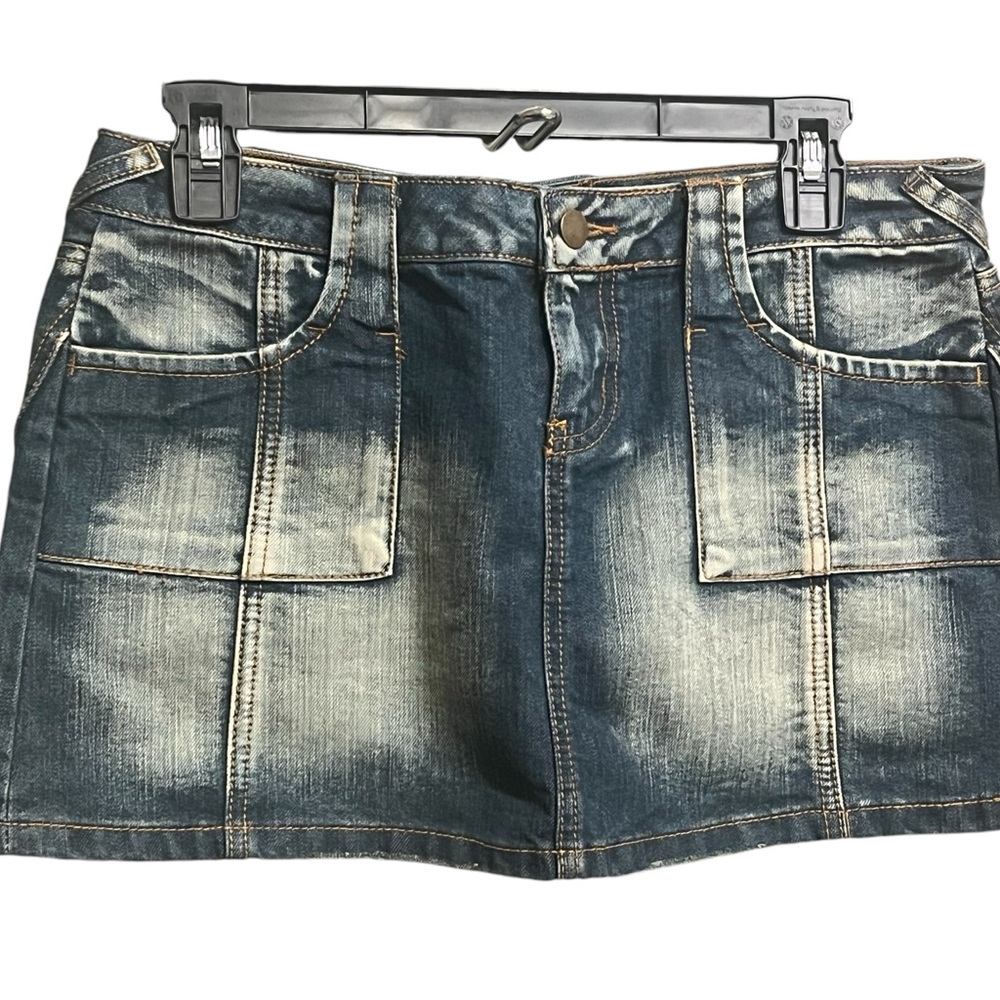 Denim Wash Skirt - Picture 2 of 8